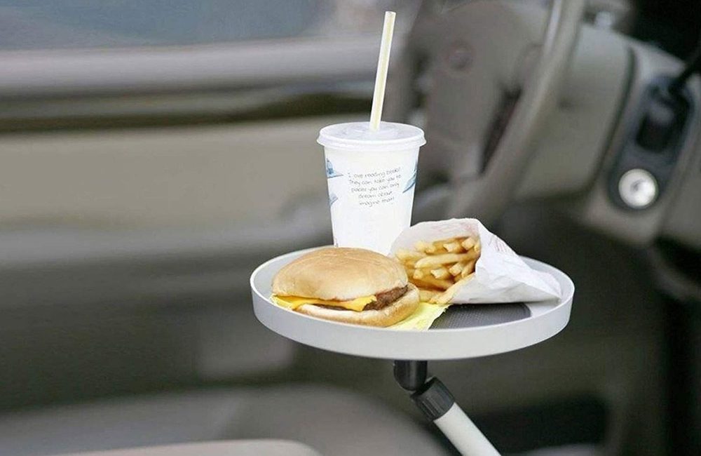 Get A Swivel Tray To Eat Drive-Thru Like A King @spoiledonline / Pinterest.com